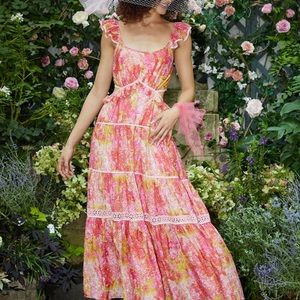 LOVESHACKFANCY- MADSEN MAXI DRESS - only worn twice